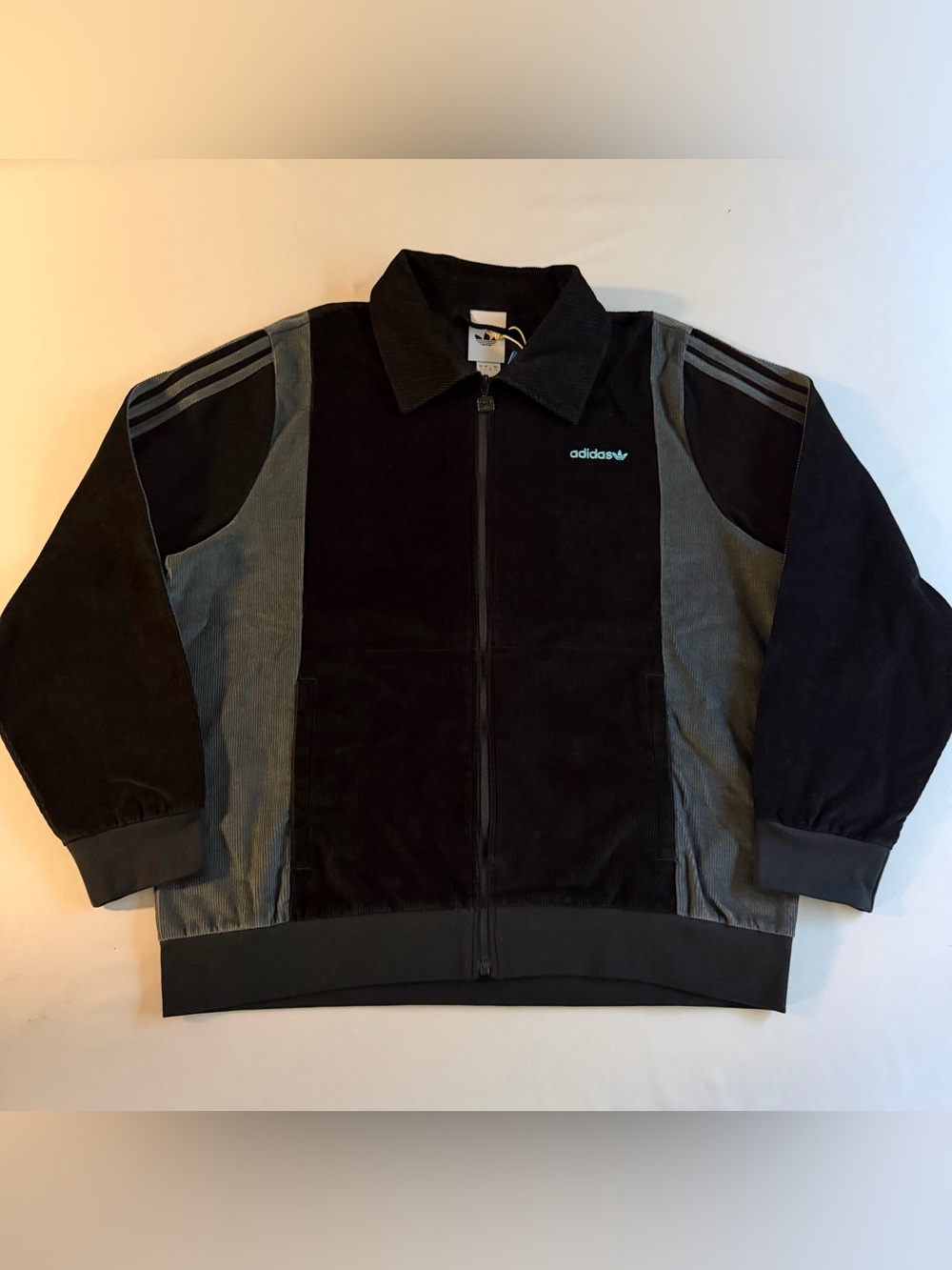 Adidas Originals Corduroy Pro Track Top Men Retro Trefoil Full Zip Jacket - Picture 3 of 7
